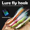 4pcs Iridescent Luminous Ice Silk Shrimp Lure Fly Fishing Flies Hook Freshwater Lure For Bass White Bass Angling Tackle