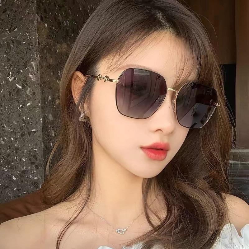 Sunglasses for Women  New Gradient Color Korean Edition Trendy UV Resistant Sunglasses Large Face Slimming Polarized Glasses
