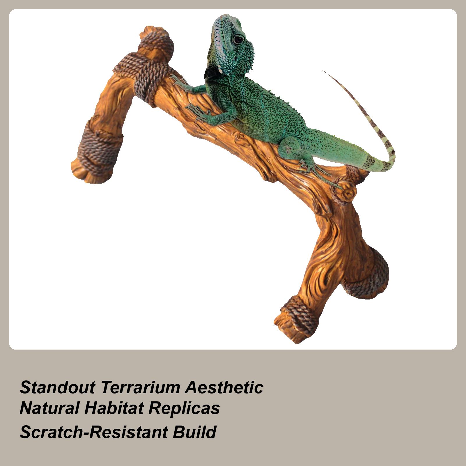 

Climbing Branches For Reptile Tank Tank Decor Resin Chameleon Climbing Branch Multi-functional Amphibian Habitat Decoration For CN