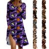 Long  Sleeve Dress For Women Casual Loose Fit Print Dress With Pockets
