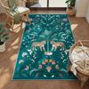 Modern Living Room Washable Jungle Tropical Tiger Beige Rug Bedroom Bohemian Style Animal Plant Carpet Retro Home Decoration Rug