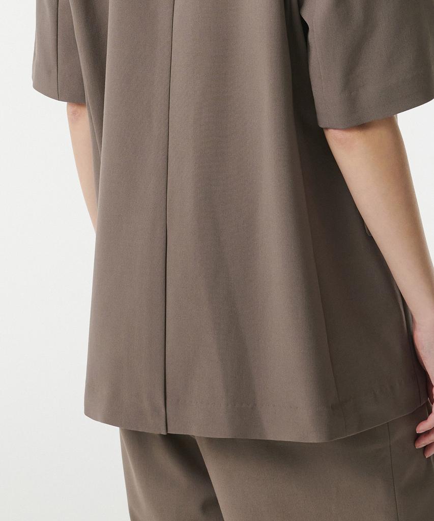 Musinsa Standard Woman Women'S Lightweight Oversized Short Sleeve Blazer [Dusty Beige]