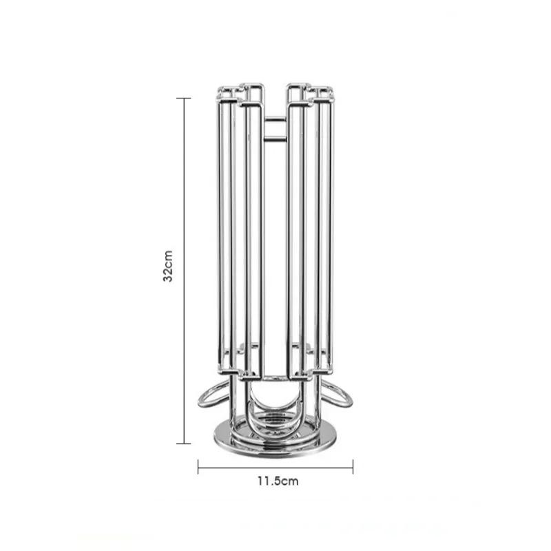 Stojan s displejem na kávové kapsle Otočný úložný stojan Stojan na 24 šálků Protiskluzové dno pro kapsle Dolce Gusto Kávové nástroje