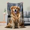 1pc Dog Photo Throw Blanket - Reversible Polyester Flannel, Machine Washable & Tear-Resistant, All-Season 280Gsm Cozy Bedding with Your Dog'S Photo -