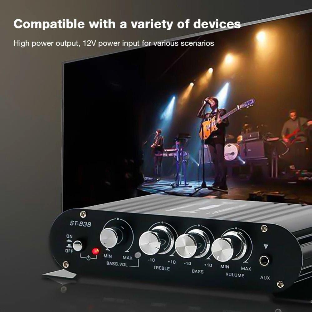 Equalizer Car Stereo Amplifier Subwoofer Crossover Controller Compact Volume Amplifier  Car