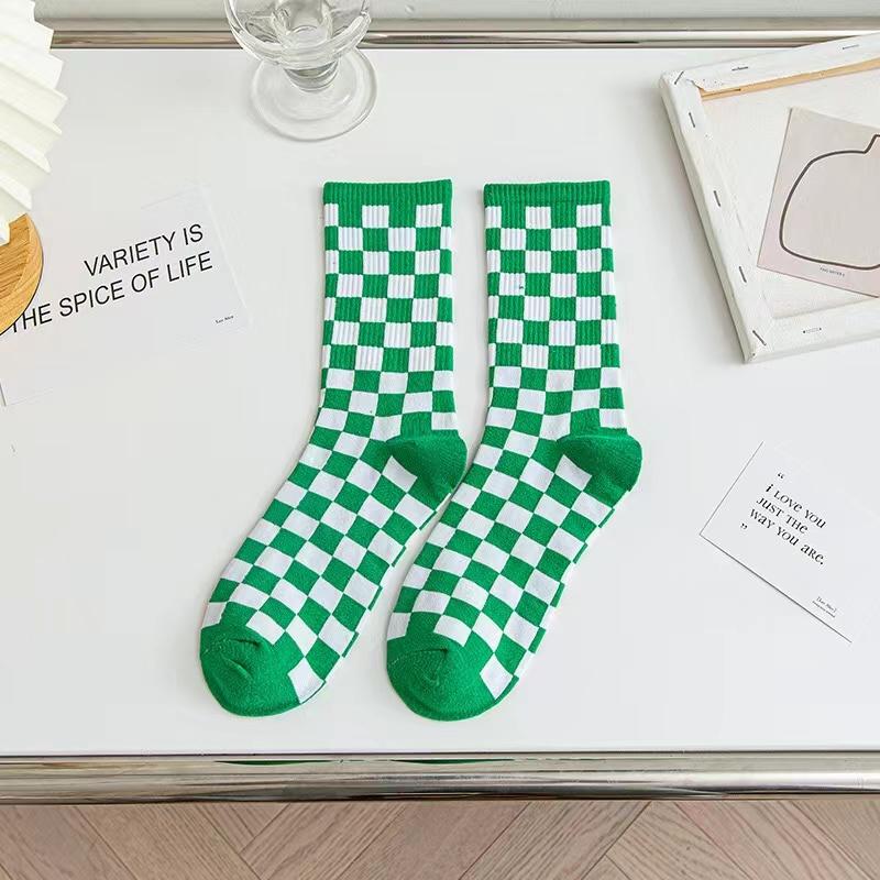 

Унисекс Носки Фанки Харадзюку Тренд Женские Носки в Шашку Геометрические Клетчатые Носки Мужские Хип-Хоп Хлопок Стритвир Носки Новинки One Size темно-зеленого