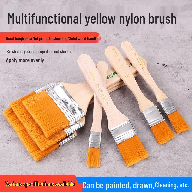 Nylon Soft Bristle Industrial Paint & Art Brush - Small BBQ & Lab Use