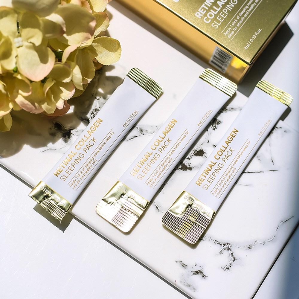 Hangarnic Retinal Collagen Sleeping Pack 30 Sachets, Patented Ingredients, 1 Pack Per Day Per Month, 4ml, 30 Packs