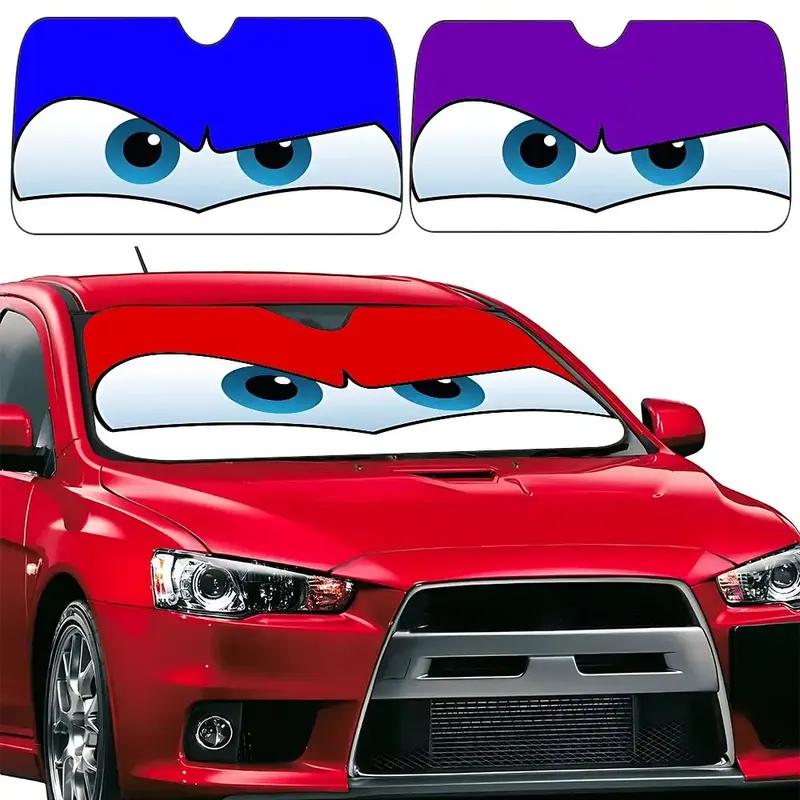 Anime L-lightning M-mcqueen Eyes Car SunShade Windscreen Front Window Visor 70x130cm Sun Visor Solar Protect Plaid Gift Novelty