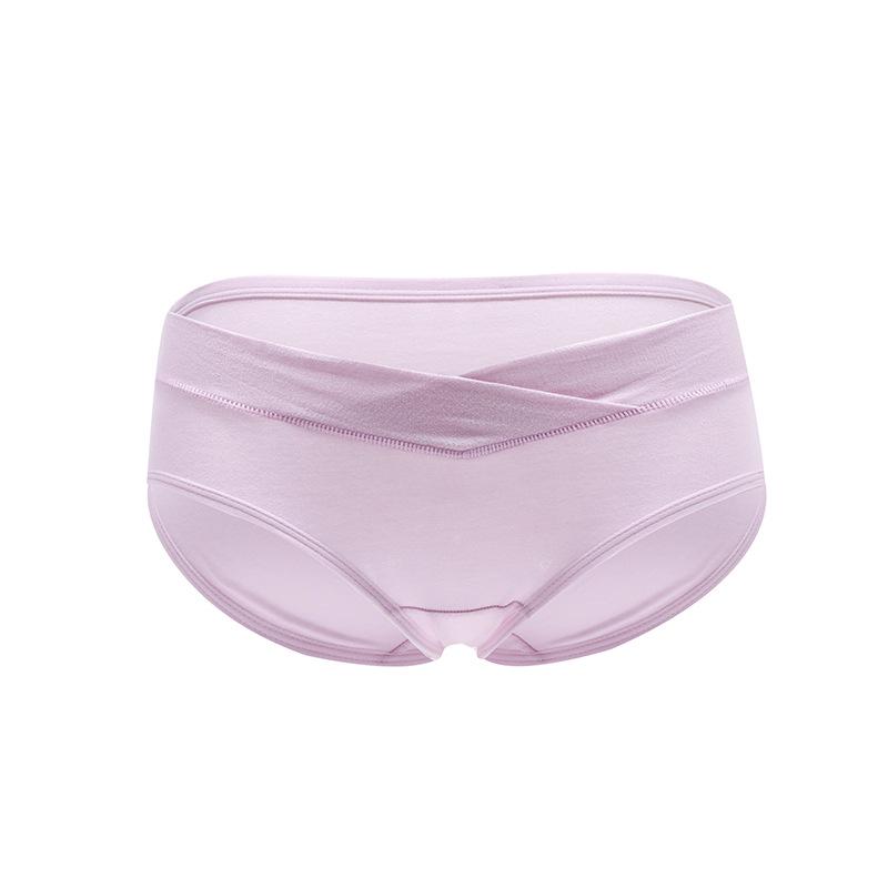 Pregnant Women Low-waisted Panties Cotton Maternity Solid Color Plus Size Triangle Briefs