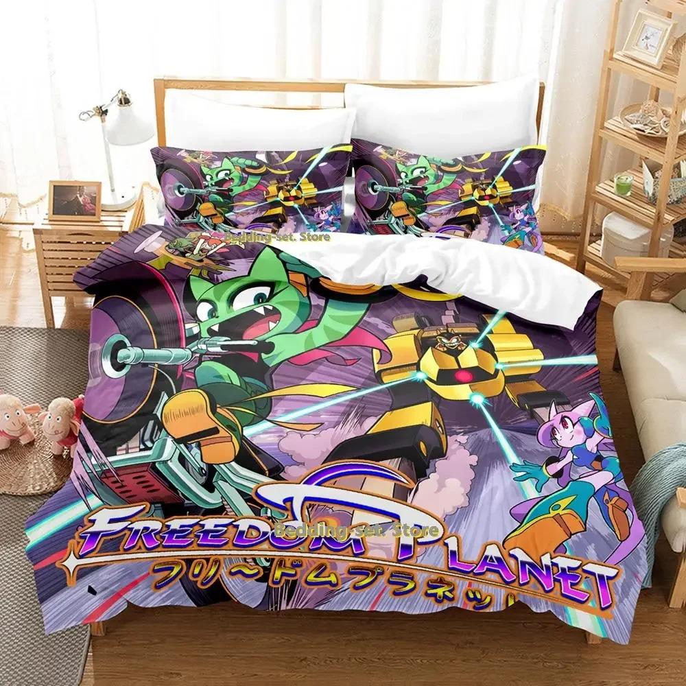 3d Printing Cartoon Game Freedom Planet Bedding Set Single Twin Full Queen King Size Bed Set Adult Kid Bedroom Duvet Cover Sets
