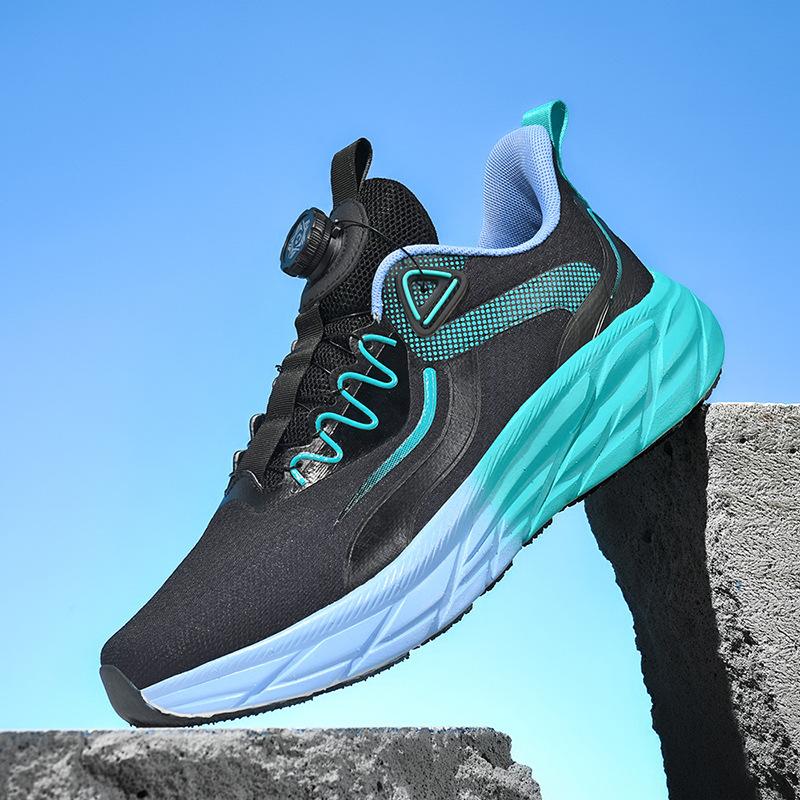 Summer sports shoes new rotating button ultra-light shock-absorbing running shoes large size couple casual shoes