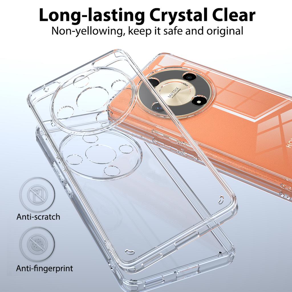For Honor X9b 5G/Magic6 Lite 5G Clear Case TPU+Acrylic Shockproof Phone Cover