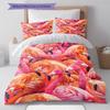 Flamingo Pattern Bedding Quilt Set Quilt Cover Pillowcase Home Decoration Birthday Gift (1 * Duvet Cover + 2 * Pillowcase, Without Core)