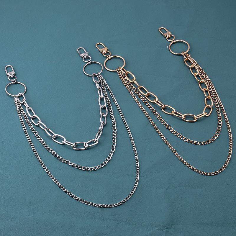 Personalized Versatile Trouser Chain Ring Decoration, Simple Multi-layer Fringed Geometric Chain Waist Chain