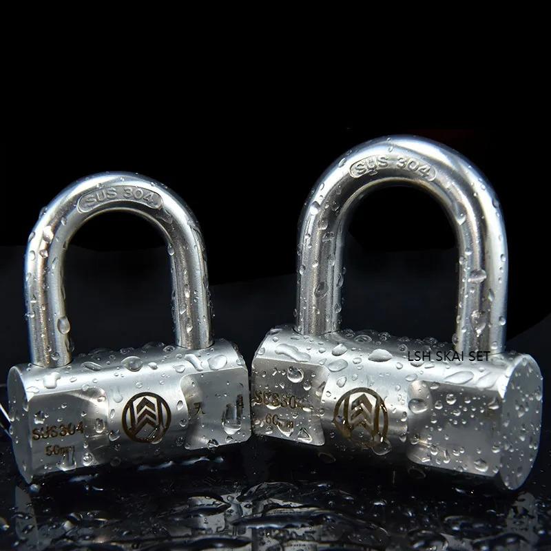 30/40/50/60MM Stainless Steel Heavy Duty Key Lock Security Padlock Outdoor Gym Safely Door Lock Anti-theft Waterproof Padlocks