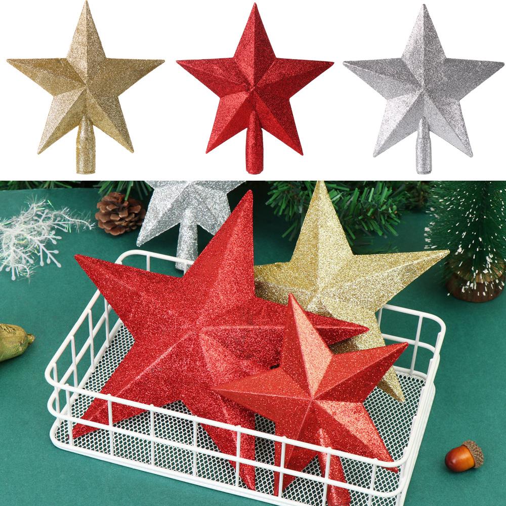 Hot DIY New Year Xmas Ornament Home Decor Large Glitter Star Christmas Tree Decoration
