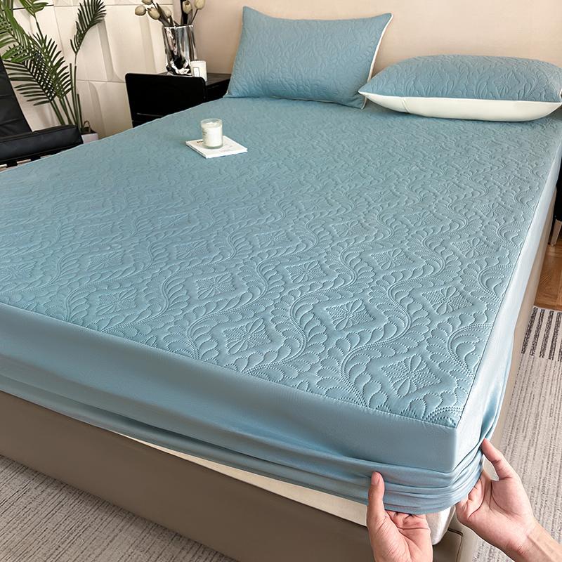 Wasserdichter Gesteppter Matratzenschoner Atmungsaktiver Milbenschutz-Matratzenbezug Rutschfest Antibakterielles Spannbettlaken 140/150/160