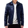European and American men's motorcycle leather jacket men's teen stand-up collar punk leather jacket men