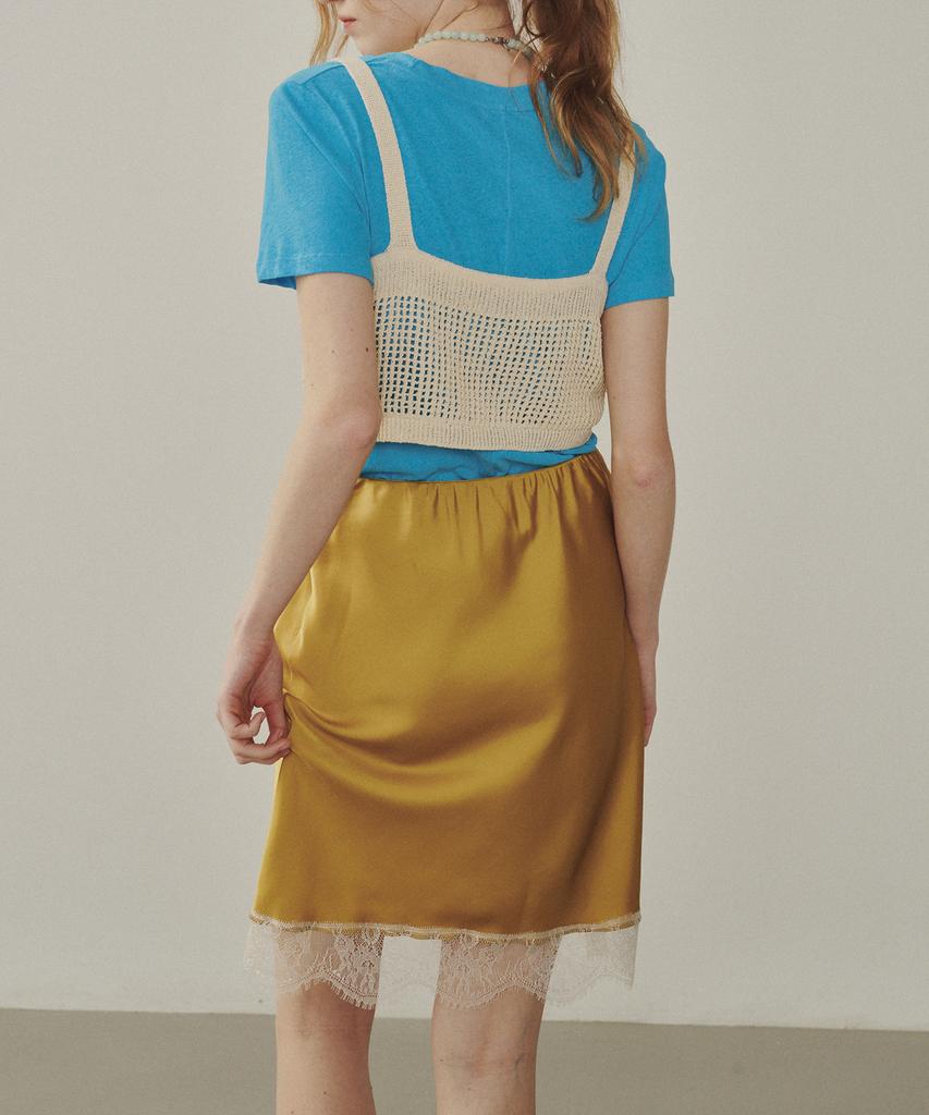 Melly And Rose Rose Lace Satin Skirt (314809)