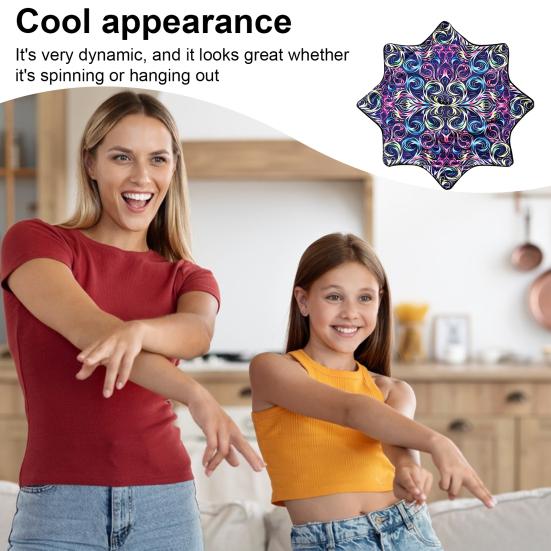 Flowstar Octagonal Scarf Juggling Toy for Beginners Double-Sided Print Cloth Fun Skill