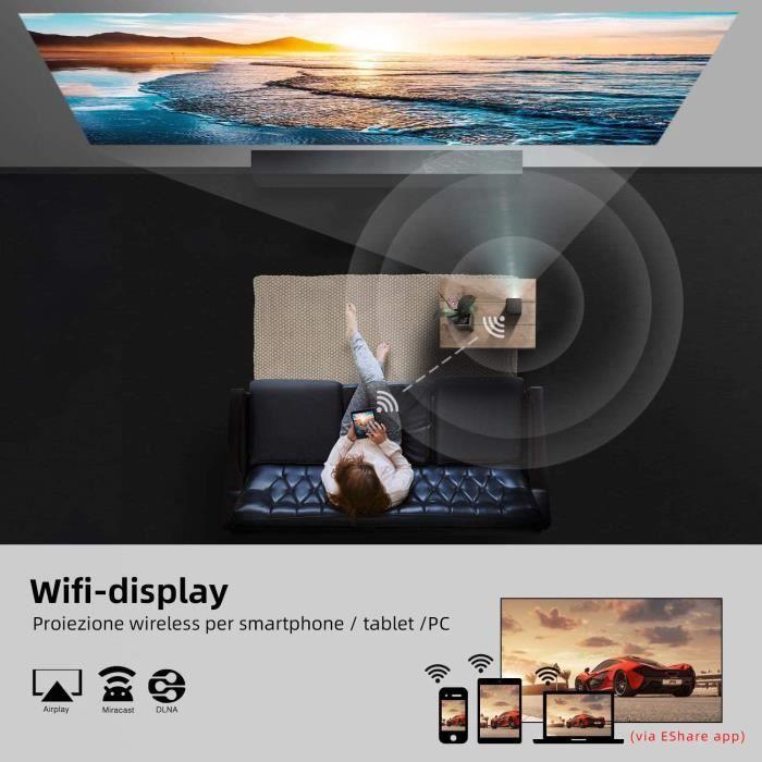 Mini přenosný projektor - BYINTEK - P20 - Wi-Fi - Bluetooth - LED DLP s dobíjecí baterií