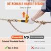 Ratchet Chain Binder 2PCS, 3/8"-1/2" Heavy Duty Load Binders, with G80 Chains 12000 lbs Secure Load Limit, Labor-saving Anti-skid Handle, Tie Down
