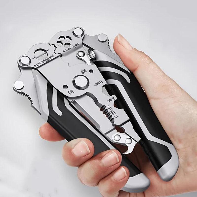 18 In 1 Foldable Wire Stripping Pliers Crimper Cable Cutter Crimping Pliers Terminal Wire Stripping Shearing Cutting Hand Tools