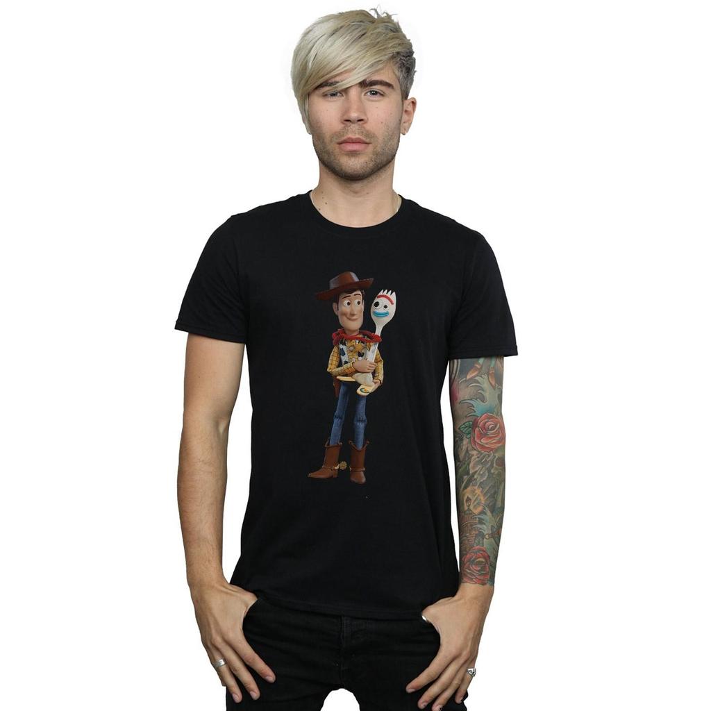 Disney Mens Toy Story 4 Woody And Forky T-Shirt