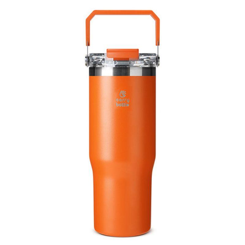 CARRY BOTTLE Dual Flow Top Handle Straw Tumbler 950ml Vacuum Stainless 2-in-1 Bottle Stainless Tumbler