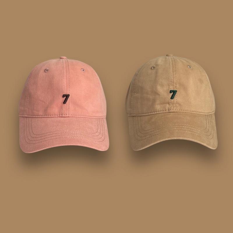 Tide Brand Number 7 Embroidered Baseball Cap Children's Summer New Cotton Versatile Street Face Cap