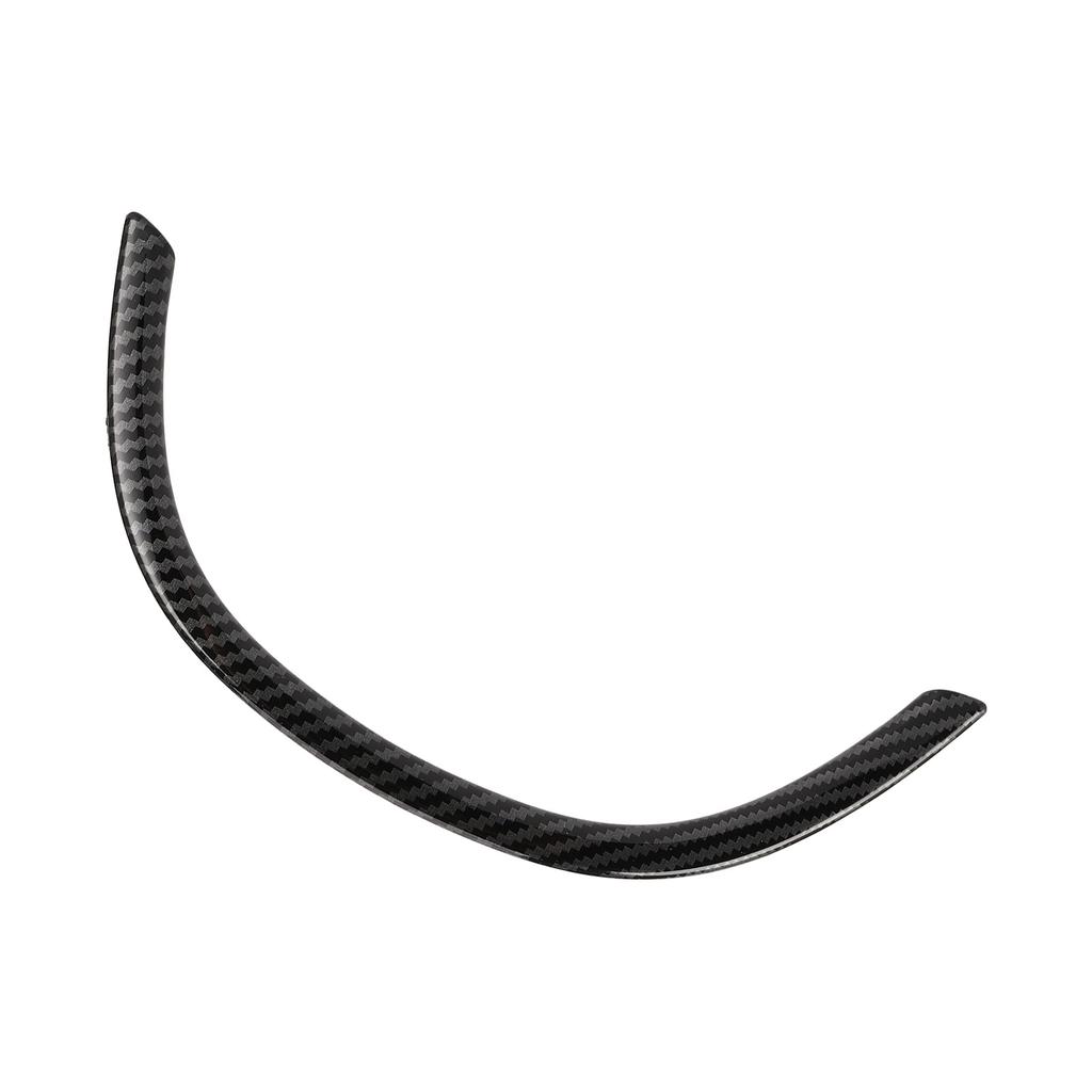 Steering Wheel Panel Cover Decor Sticker Strip Trim Fit for 5 Series F10 2011‑2017Carbon Fiber Style Glossy Black