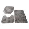 Yousheng 3Pcs/Set Bathroom Rug Absorbent Non Slip Floor Mat U-Shaped Plush Mat Toilet Lid Cover Mat with Rubber Backing for Bathroom Shower Toilet