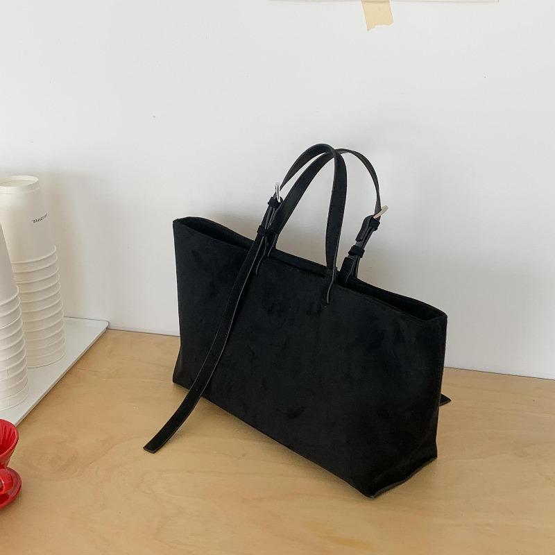 

Ретро сумка из оленьей замши, универсальная новая сумка-тоут для осени и зимы, замшевая плечевая сумка большой вместимости