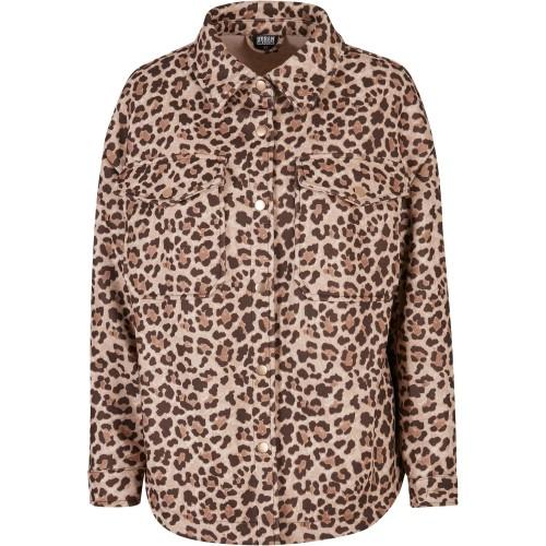 Urban Classics Womens/Ladies Leopard Print Overshirt