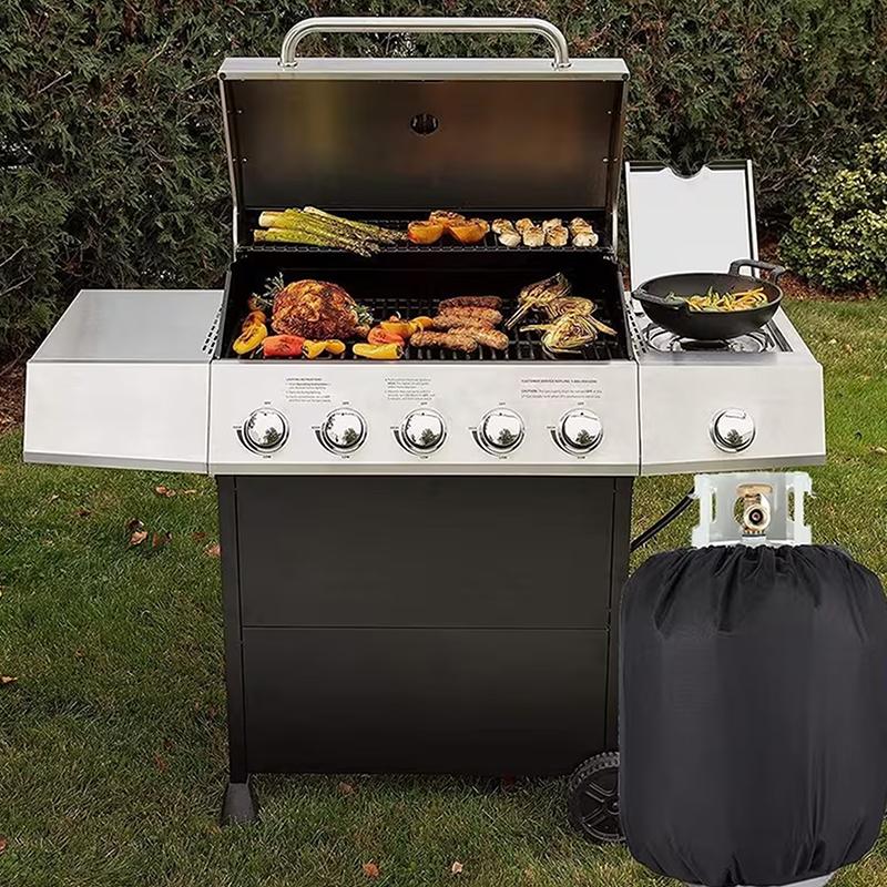 Outdoor Gas Tank Cover Propane Tank Cover 210D Moisture, Dust, And Sun Protection Cover Drawstring Closure For Patio, Outdoor