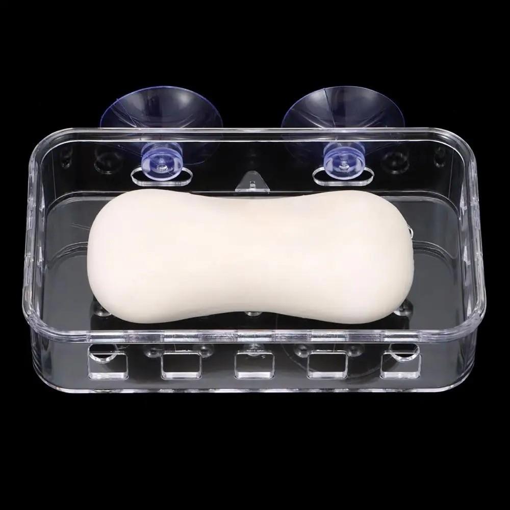 Reusable Soap Drying Rack Transparent Sponge Rack Suction Cup Soap Dish  Bathroom Accessories