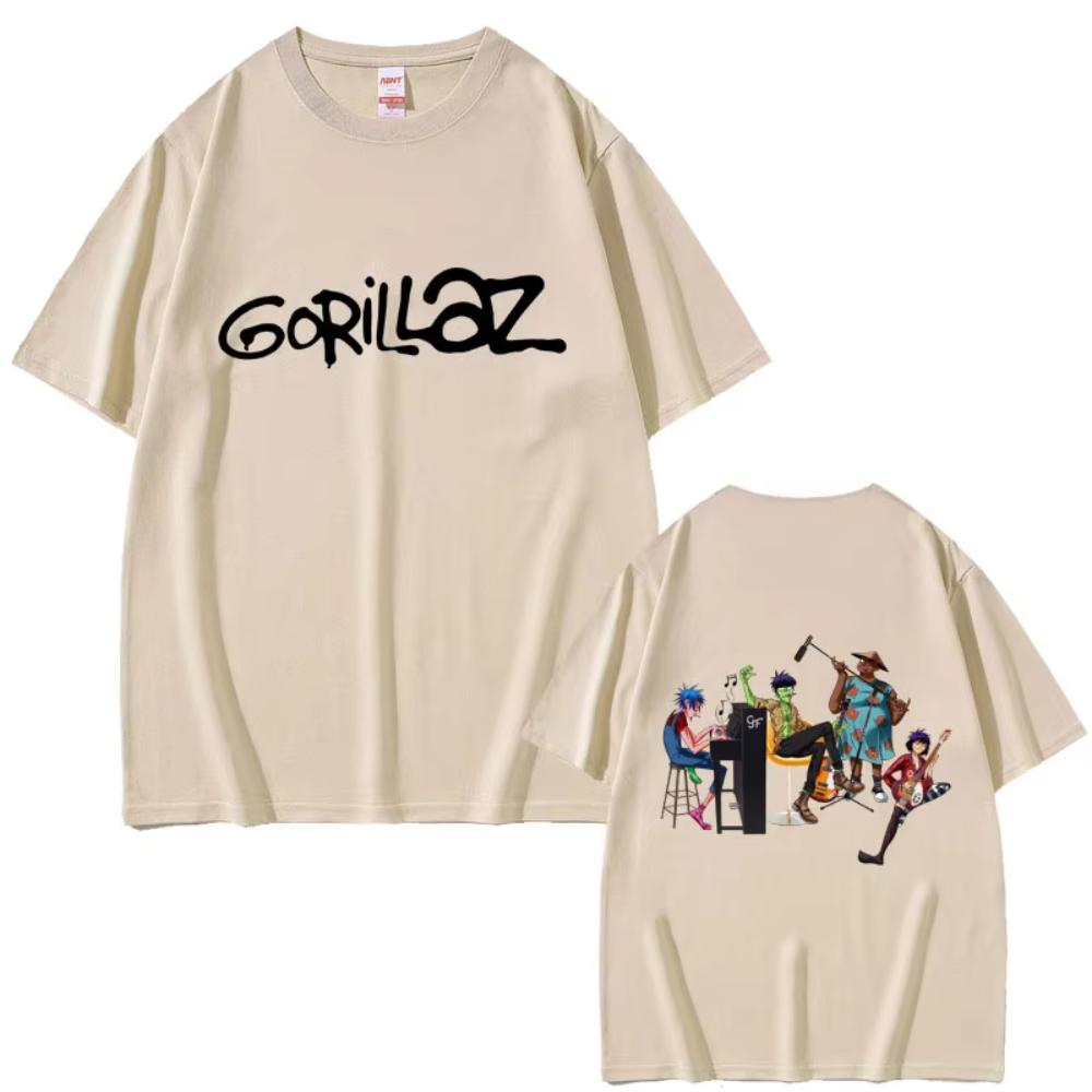 

Rock Band Gorillaz T-shirt Male Vintage Oversized Streetwear Men Women Hip Hop Gothic Retro T Shirts Men s Casual Cotton Ttshirt 2XL