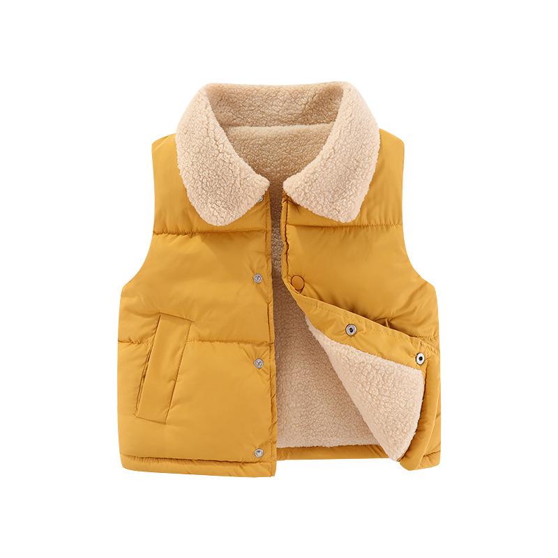 2026 Unisex Baby Cotton Vest with Lambswool - Velvet Thickened Outerwear