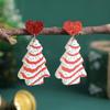 Europäische & Amerikanische Liebesherz Acryl Weihnachtsbaum Ohrringe für Damen