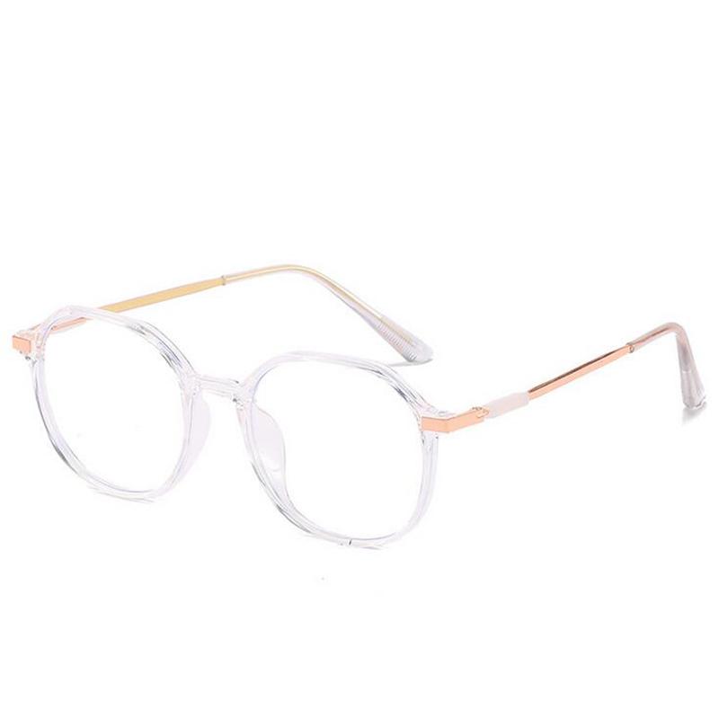 Transparent Pink Frame Anti Blue Light Myopia Glasses Women Student Prescription Spectacles 0 To -6 0