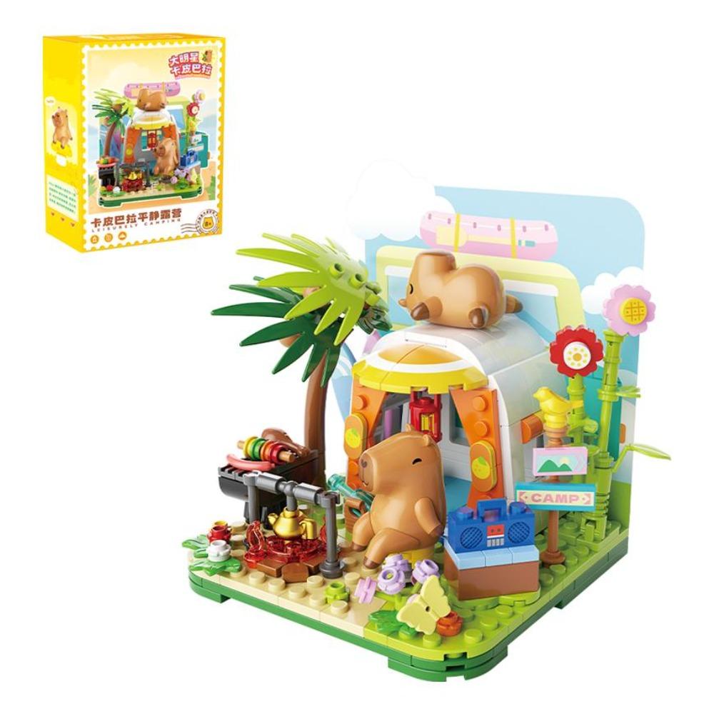 

Капибара Праздничные Строительные Блоки Кемпинг Спа Сцена Модель Кирпичики Настольные Украшения Детские Развивающие DIY Игрушки Праздничные Подарки