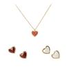 Steel Women Heart Shape Jewelry Electroplated Unfading Replacement Anti-rust Smooth Girls Jewellery Birthday Gift