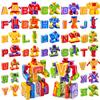 Joyfy 26 Pulgadas 3 Robots Alfabéticos Juguete 26 Piezas Robot Transformable Educativo Construcción STEM Juguete Para Niños Pequeños Preescolares Regalo de Cumpleaños