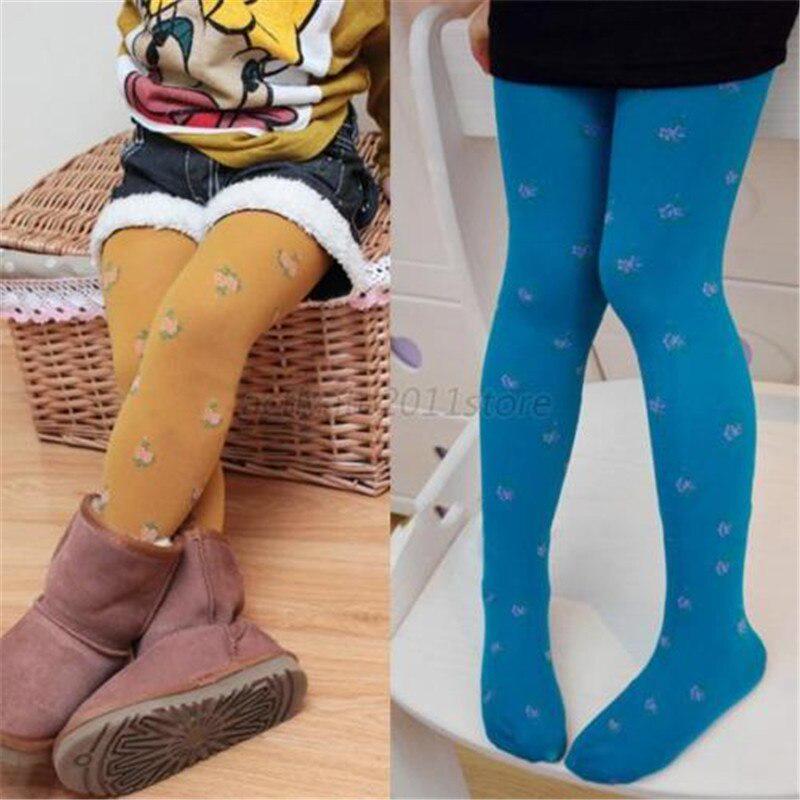 

Базовые эластичные леггинсы с цветочным рисунком для маленьких девочек, брюки, 5–9 лет