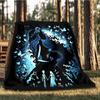 1pc Corpse Bride Outdoor Personalized Flannel Blanket, Soft, Lightweight Personalized Flannel Blanket, Digital Printing,