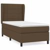 3127920 vidaXL Lit à sommier tapissier avec matelas Marron foncé 80x200 cm