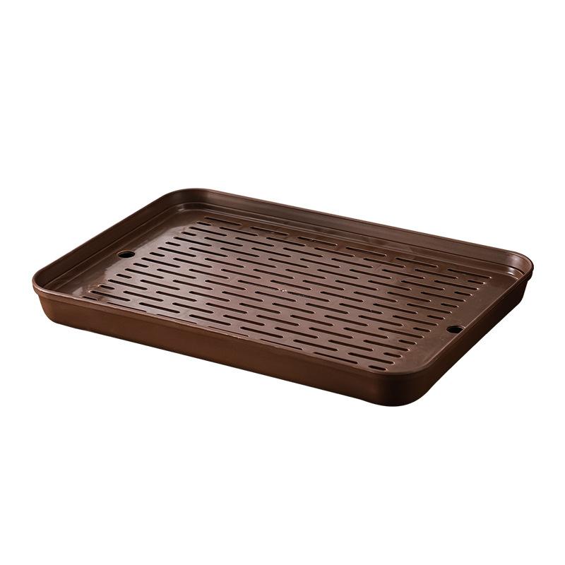 Double-layer Leaking Drain Tray Household Drain Tray Bowl and Chopsticks Tea Cup Rectangular Storage Tray