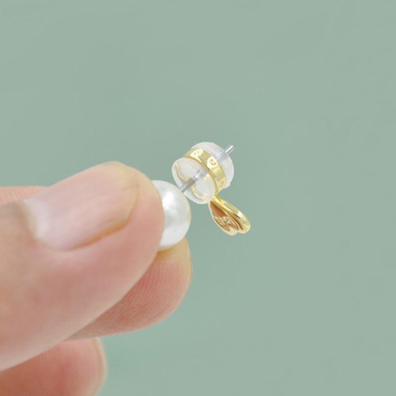 20 PCS Heart Love Earring Backs Replacements for Posts Earring Backings Secure for Studs Hypoallergenic Locking