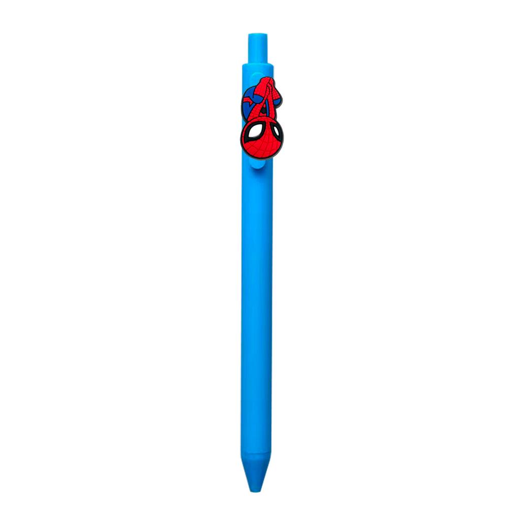 Spider-Man Cartoon Ballpoint Pens with Soft Rubber Stickers for Students and Office Use